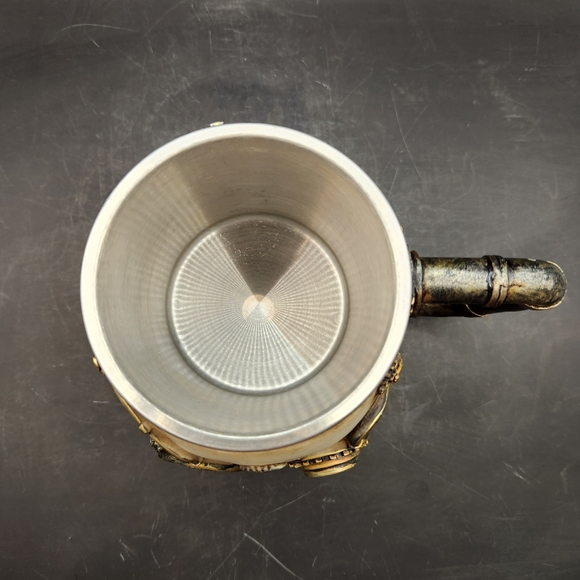 Steampunk Gothic Cyborg Skeleton Skull Pipes & Gears Coffee Mug Cup Stein - Picture 5 of 8